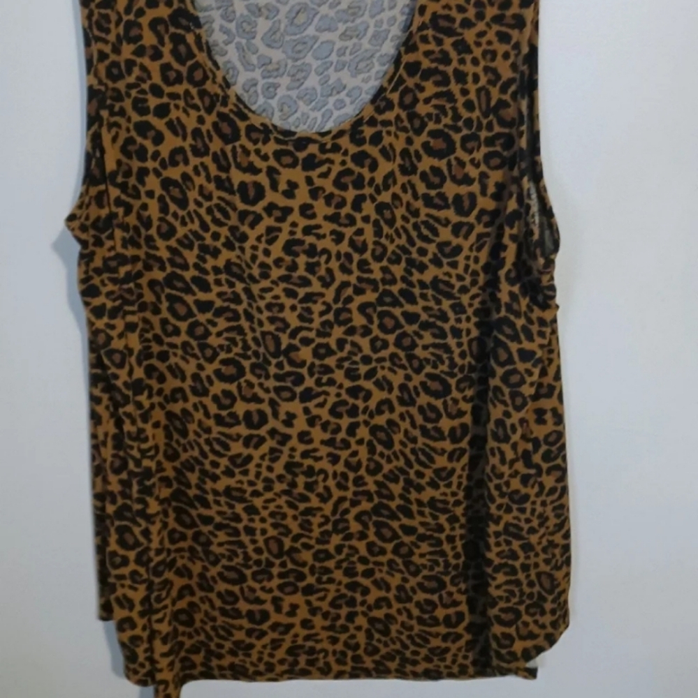 Animal Print Top-Size 2X